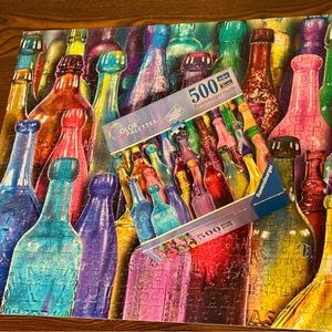 VGUC Ravensburger 500-Piece Colorful Bottle Puzzle - Multicolor - complete!